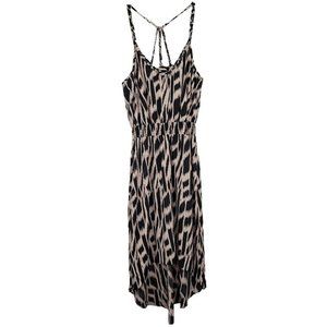 Charlie Jade Womens Size X Small Black‎ Cream Spaghetti Strap Sleeveless Dress